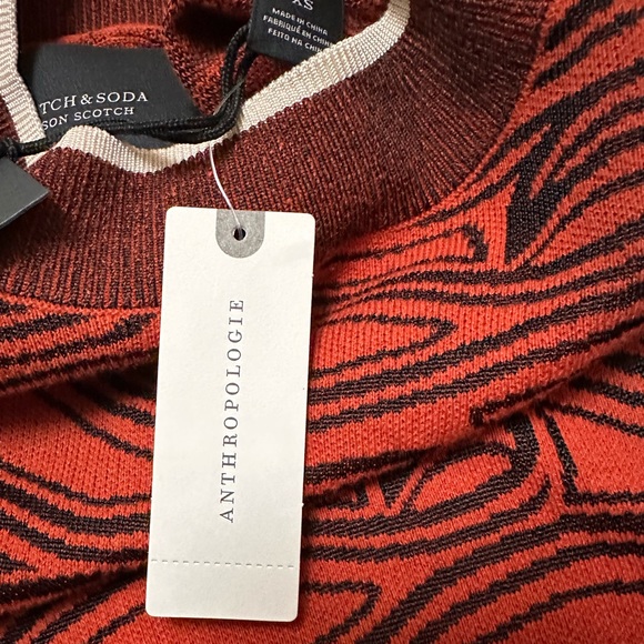 Scotch and Soda Anthropologie Rust Flame Sweater XS New Without Tags - Picture 10 of 16